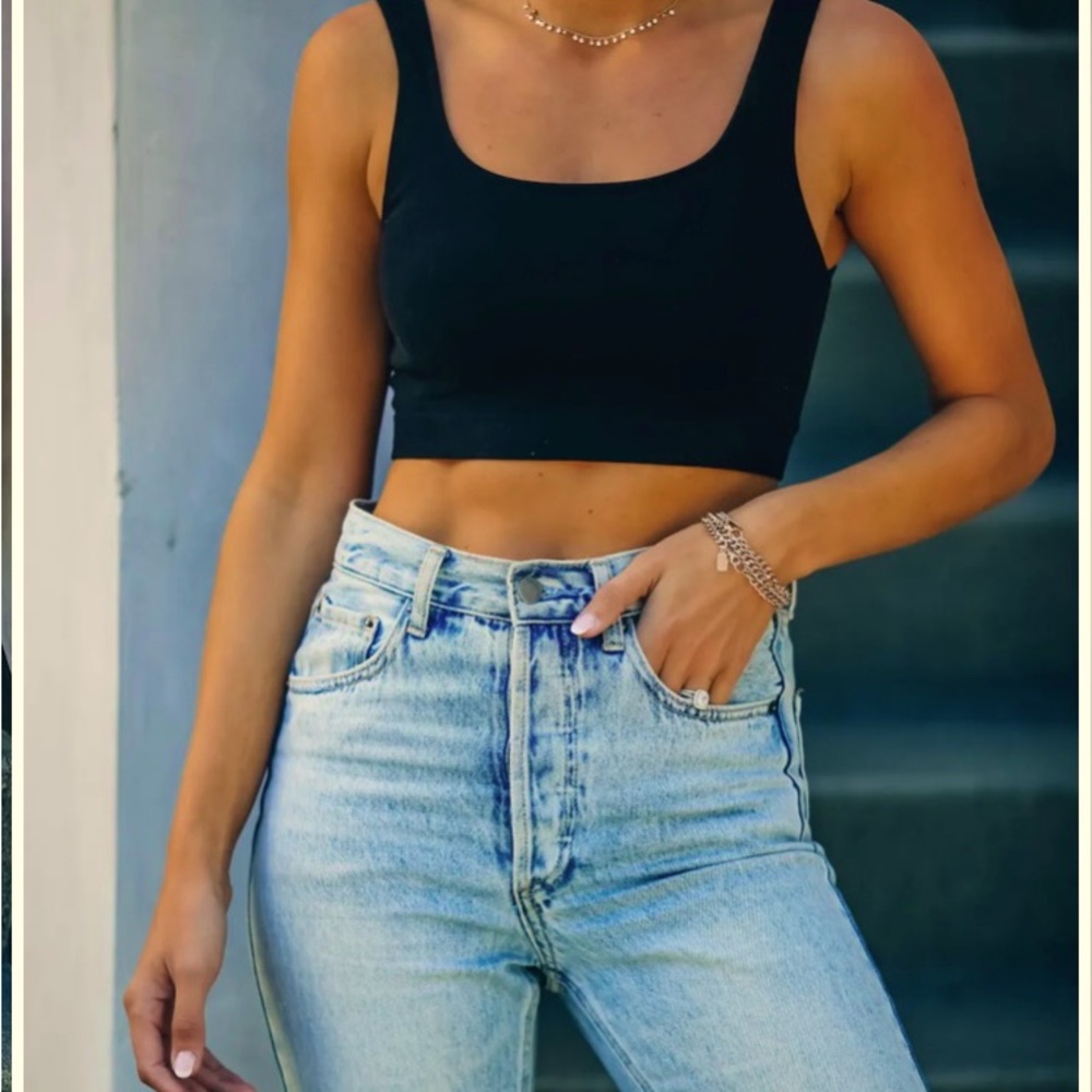 Black Crop Tank - M/L